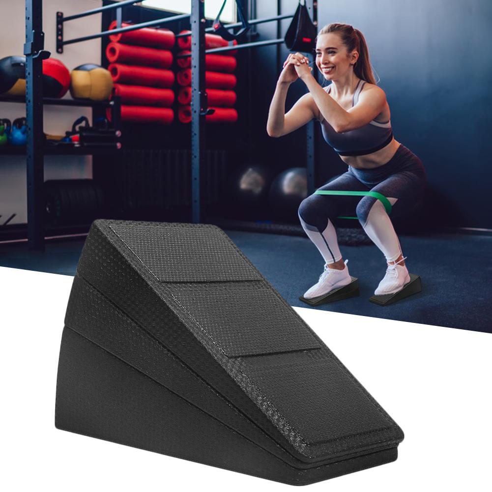 3Pcs Squat Wedge Block Calf Stretcher Non-Slip Calf Raise Block Adjustable Foot and Calf Stretching Incline Wedge for Home Gym