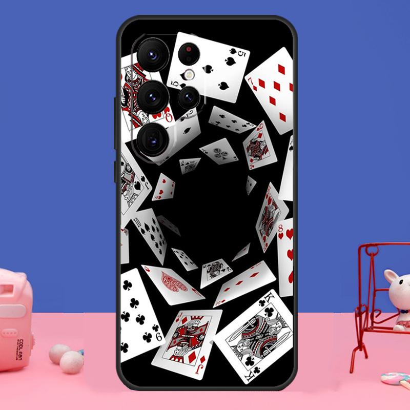 Las Vegas Casino Poker Hülle für Samsung Galaxy S24 Ultra S23 S22 S21 S20 FE Note 20 S8 S9 S10 Note 10 Plus Hülle