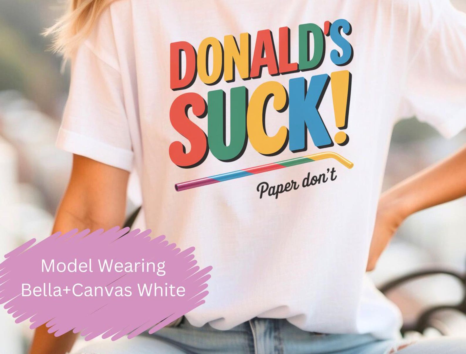 Pro Trump Plastic Straws Shirt Donald Trump Plastic Straws T-Shirt for Her Trump Tee Shirt for Him Trump Supporter TShirt Gift Pro Trump Tee 2XL