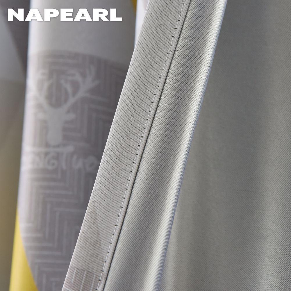 1PC NAPEARL Geometric Ins Style Blackout Curtains Modern Minimalist Thick Curtains for Bedroom Living Room Balcony Window for Home Decor