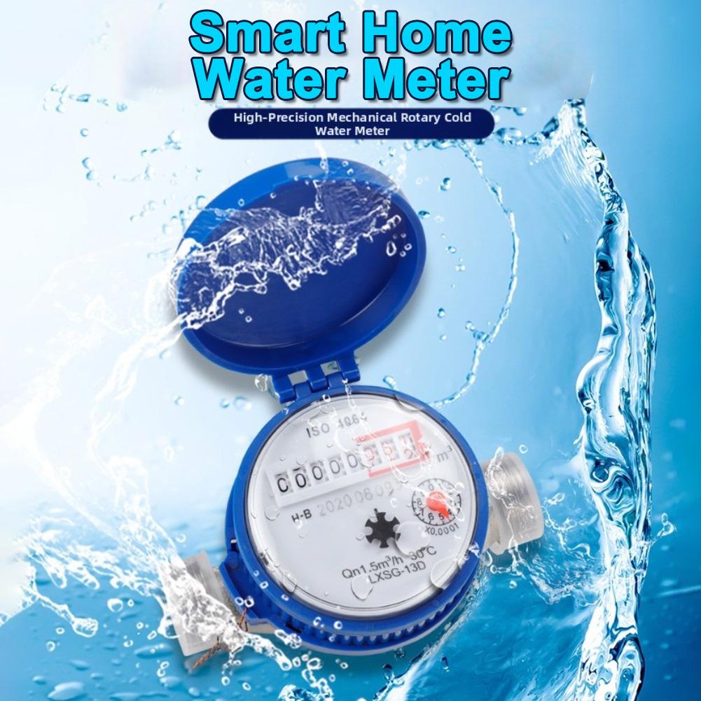 DN15 Smart Water Meter Mechanical Rotary Calibrator for Household Water Use with Clear Dial and Copper Plated Nickel