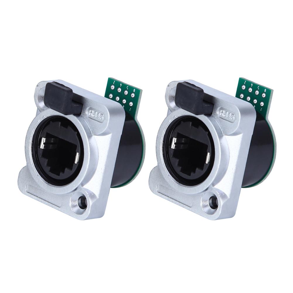 2Pcs RJ45 PCB Panel Waterproof Round Durable Insulator PA Material ELRJWH5 Board