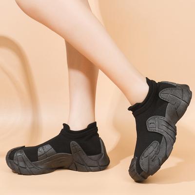 Wiosenne nowe buty rodzic-dziecko modne wszechstronne buty sportowe casual dla par damskie buty skarpetkowe z oddychającą cholewką z dzianiny flyknit na miękkiej podeszwie