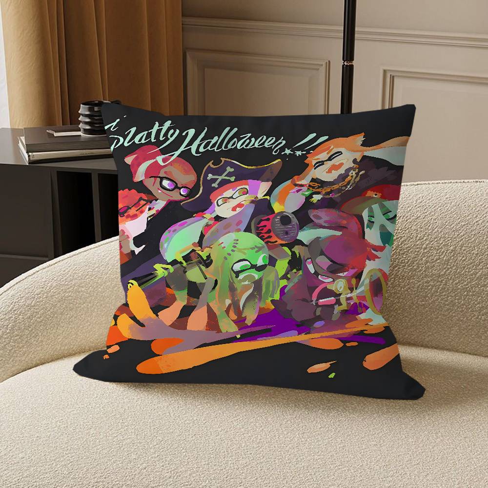 Spiel S-Splatoon 3 Kissen Geschenk Heim Büro Dekoration Schlafzimmer Sofa Auto Kissenbezug Hülle 45x45
