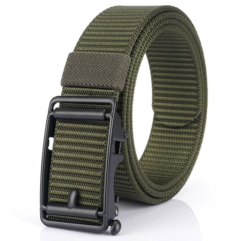 2020 3.5CM Automatic Buckle Nylon Belt Casual Business Canvas Men s Pants 120cm