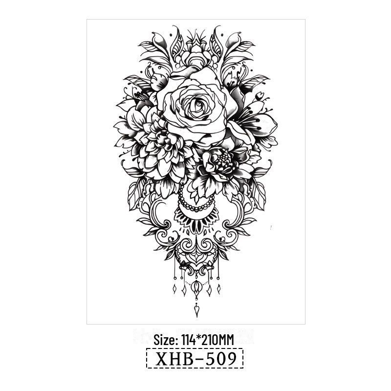 Vattentäta Svarta Djur Halvarm Tatuering Klistermärken