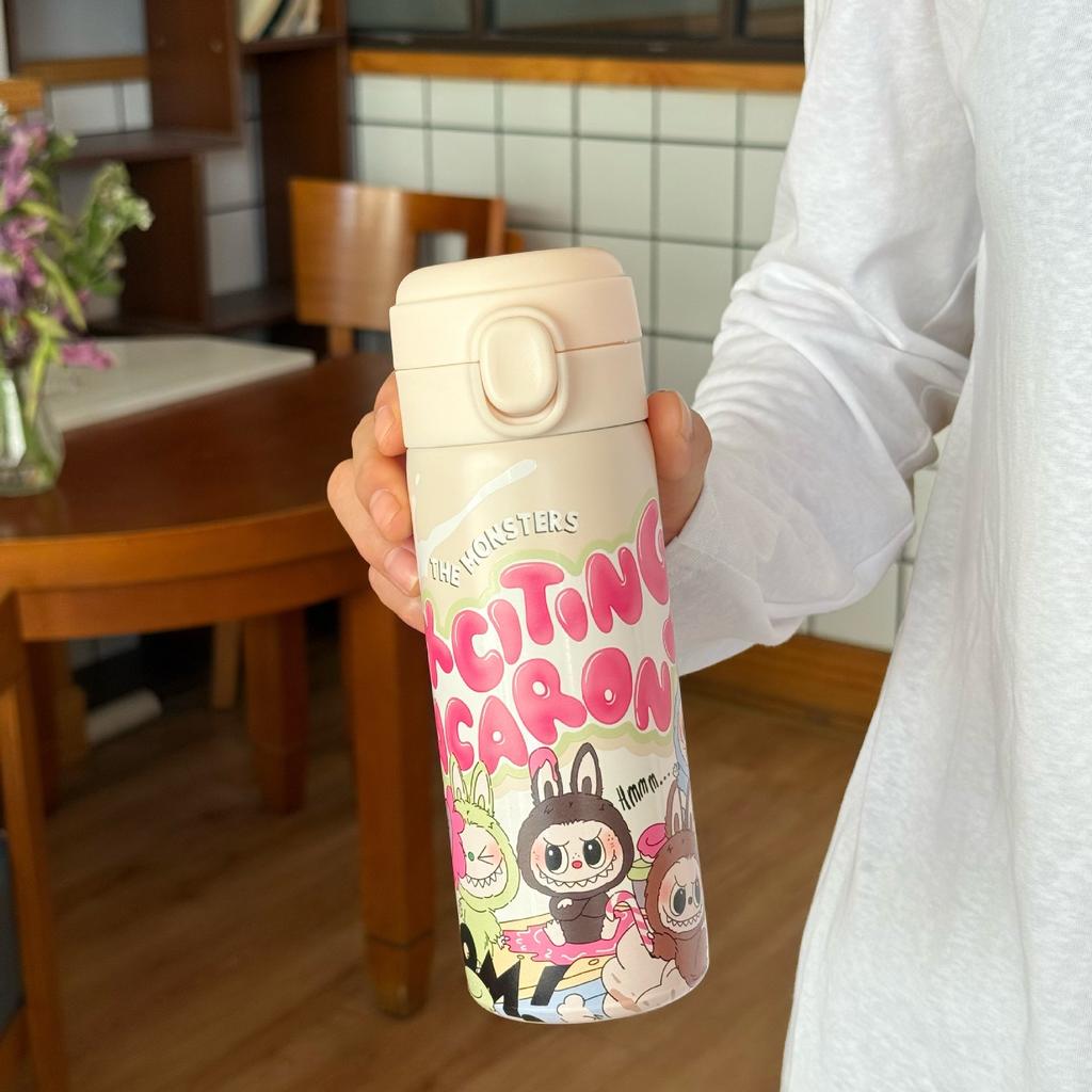 Annual Water Cup Cartoon Children's Food Grade 304 Stainless Steel Thermos Cup Water Cup