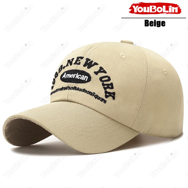 Retro Letter Embroidery Soft Top Baseball Cap Korean Trendy Duckbill Cap Outdoor Sun Protection Hat