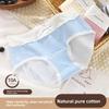 Women's New Spring and Summer Sweet Check Pattern 1 0A Antibacterial Cotton Extended Crotch Breathable Briefs