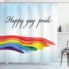 Rainbow Shower Curtain Love Pride Theme Bathroom Curtain for Teen Girls  Bathtub Screen Colorful Stripes Waterproof Decoration
