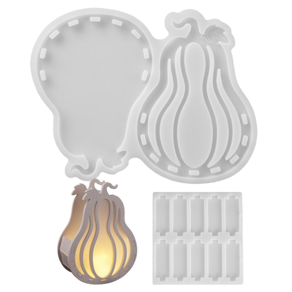 Pumpkin Silicone Mold Halloween Candle Holder Mould for Plaster & Cement Fall Decor Storage Box for Art Teachers & Home Decor