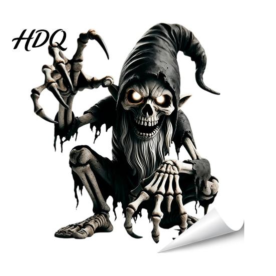 Creative Halloween Gift Ideas Ghost Skeleton Grim Reaper Static Window Clings Horror Break Through Removable Haunted House Decorations Glass Decals,