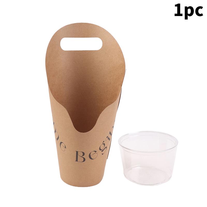 1/3Pcs Kraft Paper Handbag Waterproof Gift Box Handbag Flower Box Scratch Resistant Flower Packaging Box For Party Wedding