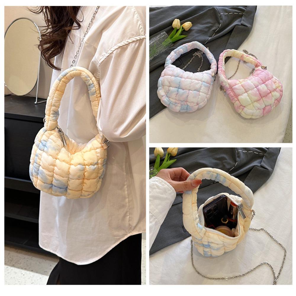 

Стеганая сумка через плечо с принтом галстука-красителя, кошельки для покупок, модная плиссированная женская сумка-облако