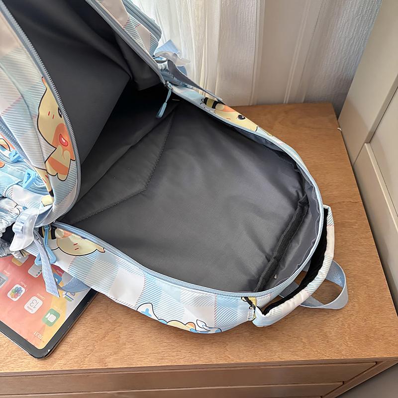 Children's Schoolbag Women's Cartoon Printed Large Capacity Backpack with Coin Purse