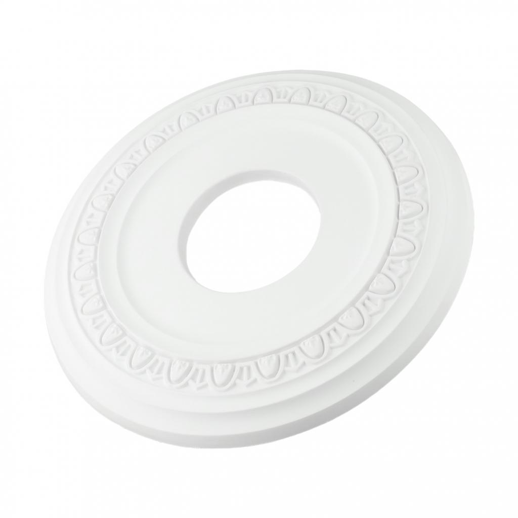 Sophisticated White PU Decorative Ceiling Medallion for Interior Design