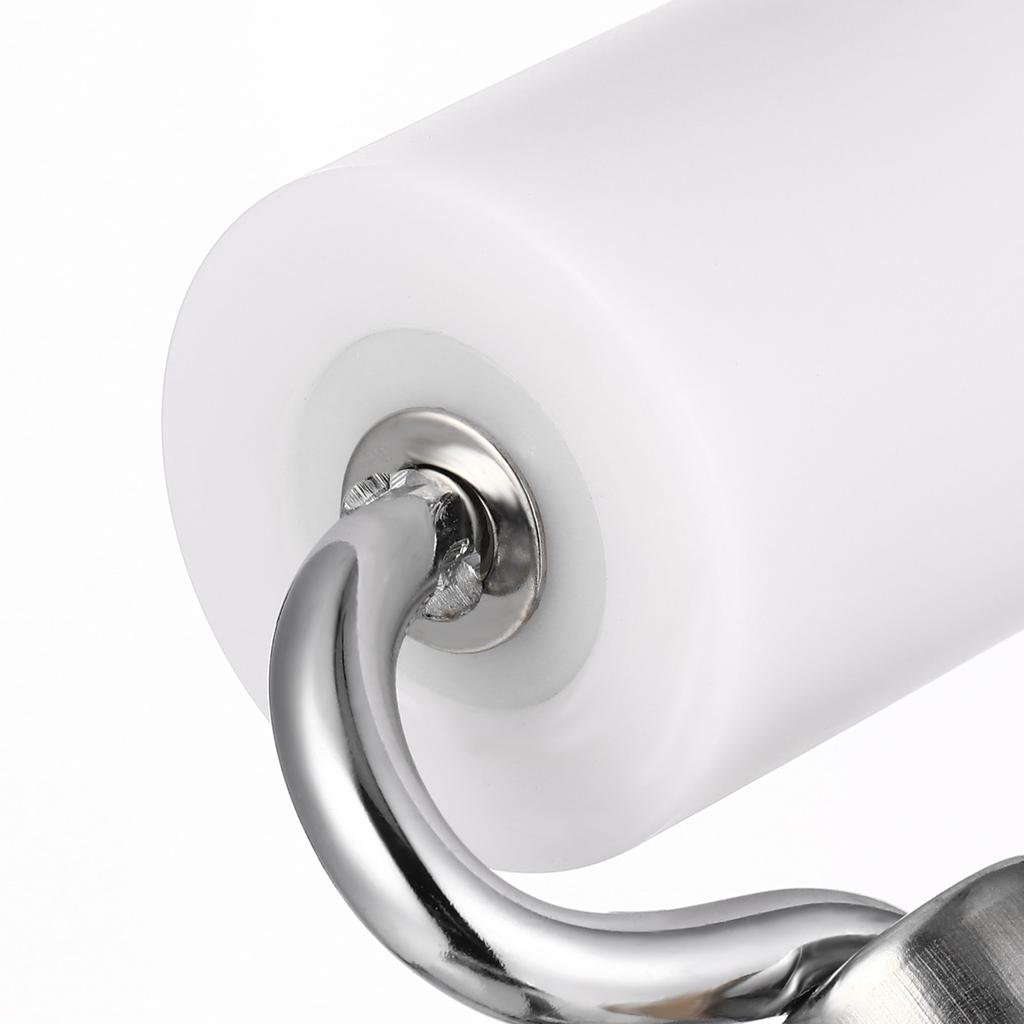 Heavy Duty Wallpaper Seam Roller with Pom Roller Wheel and Wooden Handle for Seamless Wall Covering On All Types Including Foil