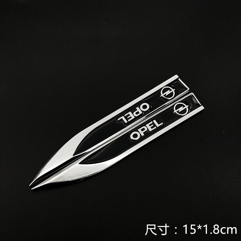 2 Pezzi Accessori Auto Adesivi Metallici per Parafango Carrozzeria Portiera Laterale per Opel Astra H G J Insignia Mokka Zafira Corsa Vectra C D Antara