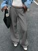 026 Early Autumn Retro Mid-Low Waist Lazy Sweatpants - European & American Style, Versatile Drape Sports Casual Wear