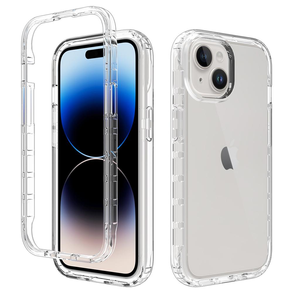 

For iPhone 15 Protective Case Clear Anti-drop TPU+PC Phone Cover Transparent