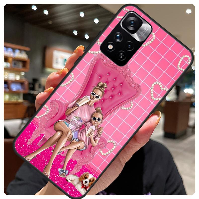 Super Mom Baby Girl Son Daughter Case For Redmi Note 12 Pro Cover For Redmi Note 10 8 9 11 Pro 8T 9S 10S 11S 12S 9C 10C 12C