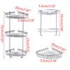 Bathroom Shelves Aluminum Shower Triangular Rack Storage Corner Shelf For Shampoo Soap Cosmetic Basket Holder 2/3 Layer