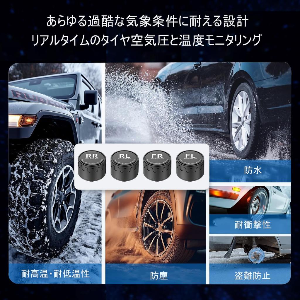 Stynxro Tire Pressure Sensor, TPMS Air Pressure Sensor, Monitor Car Air Pressure and Temperature