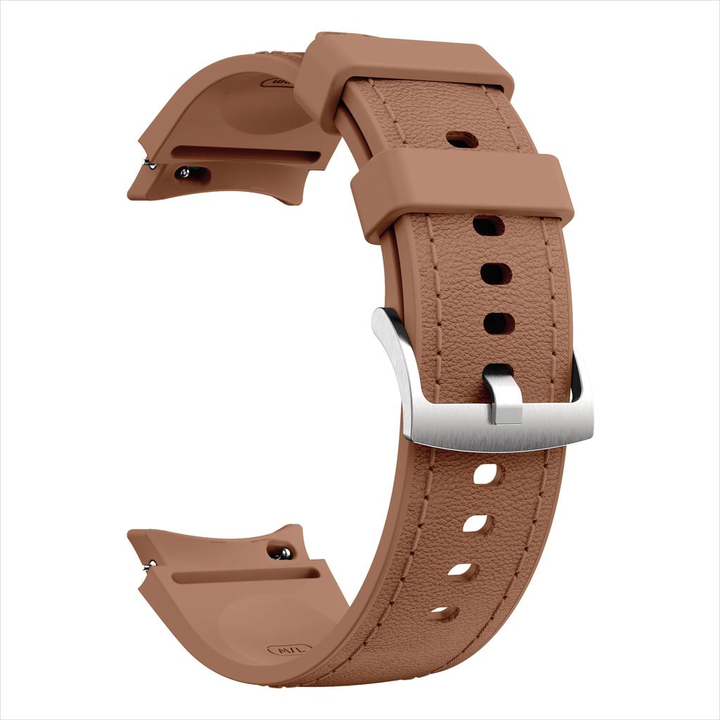 Cinturino in Silicone+Pelle per Samsung Galaxy Watch 7 6 5 4 FE 40mm 44mm Braccialetto Cinturino Orologio 6 4 Classic 43/47mm 42/46mm Correa