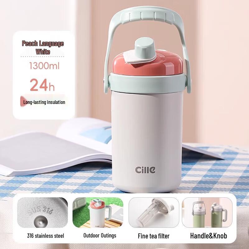 Xile 316 Stainless Steel Insulated Tea Flask with Handle