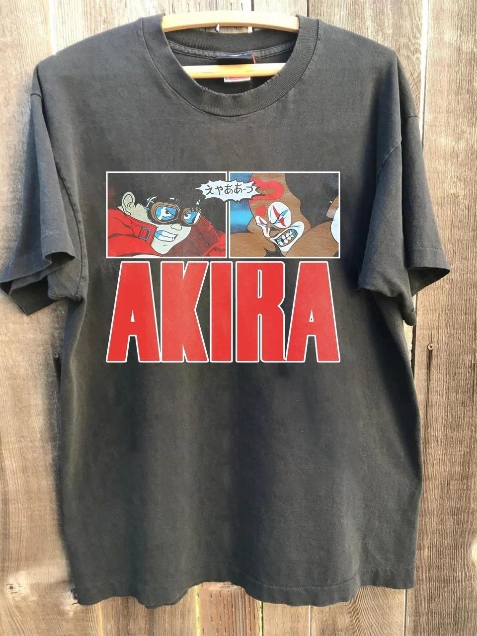 Akira Anime T shirt Rare Anime Manga Basic style Charcoal Unisex Cotton S