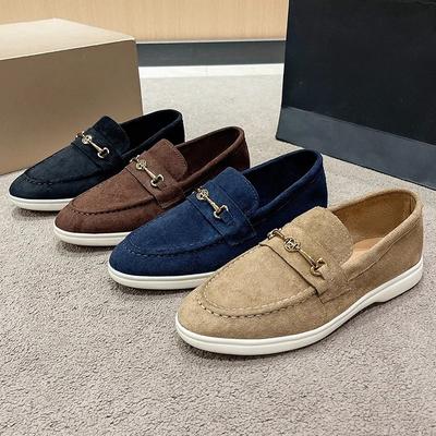 Fashion Women's Shoes Genuine Suede Leather Men Classic Style Loafers Outdoor Driving Flats Platform Fashion Zapatillas Deporte