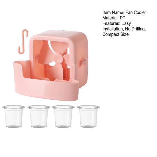 Fan Cooler Portable Mini Hanging Fan Easy Installation No Drilling Compact Size Cooling Fan