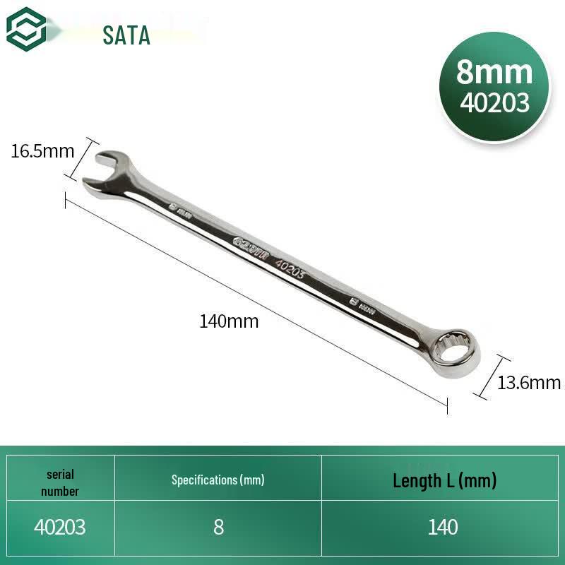 SATA 40203 Fully Polished Combination Wrench