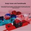 Valentine's Day Rose Gift Box Jewelry: Bow Acrylic Earrings, Ring, and Pendant Set
