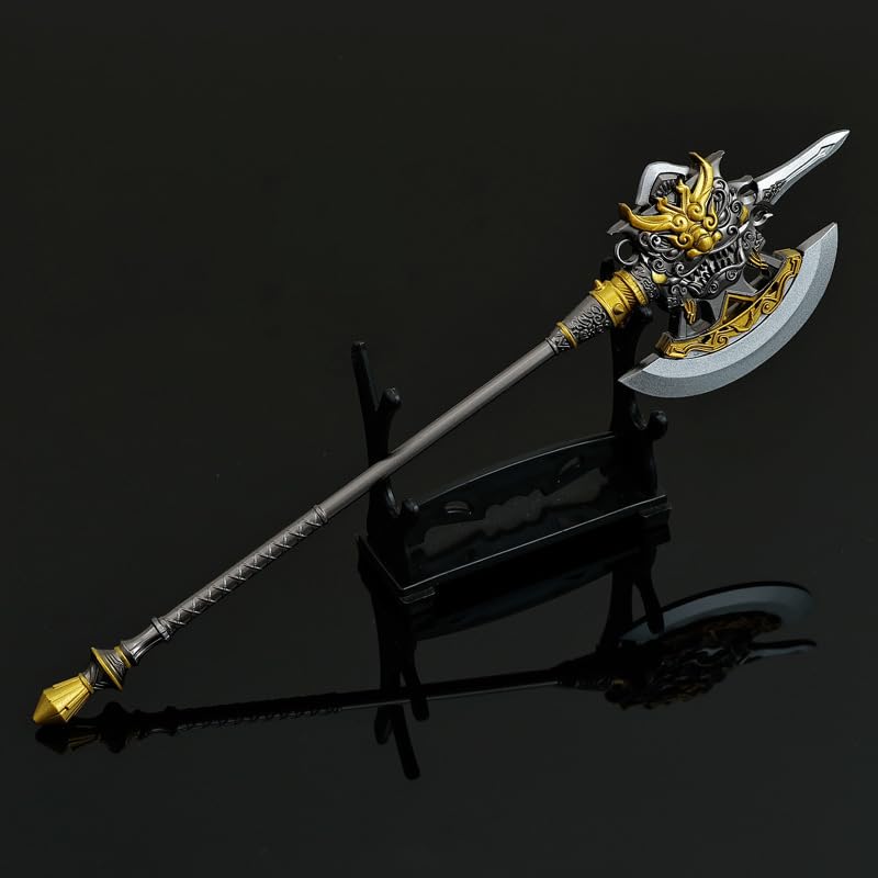 [Nekogamiyama] Romance of the Three Kingdoms General Hero Weapon Xu Huang Gongming Axe Total Length 22cm  Miniature Figure Collector Interior Goods