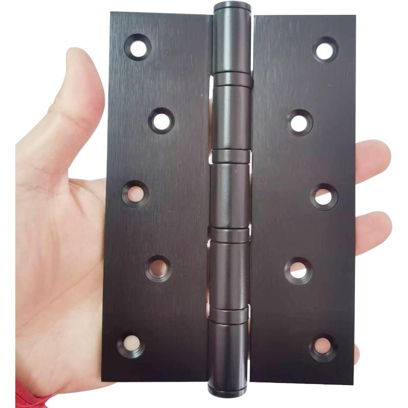 6Inch Stainless Steel Hinge for Wooden Door Black Duty Black Quiet Bearing Flat Swing Hardware