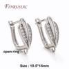 DIY Women's Earring Making Supplies 18K Gold Plated Creative Inlaid Zircon Earwire Fasteners Earring Hooks Accessories