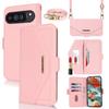 Crossbody Cards Solt Wallet Leather Case For Google Pixel 9 Pro XL 8 8A 6A 7 7A Long Lanyard Book Flip Makeup Mirror Bag Cover