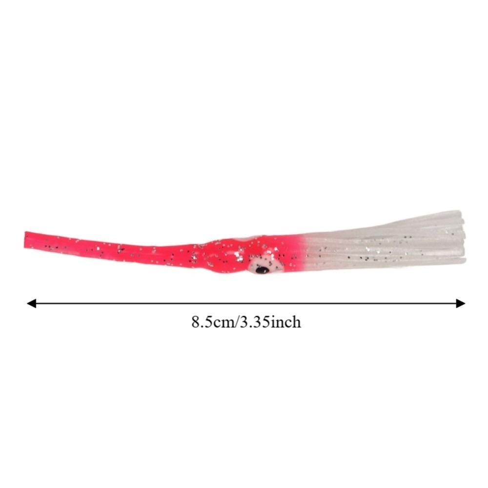 

30PCS Rubber Artificial Octopus Bait Soft Octopus Skirts Durable Squid Skirts Saltwater Fishing розовый