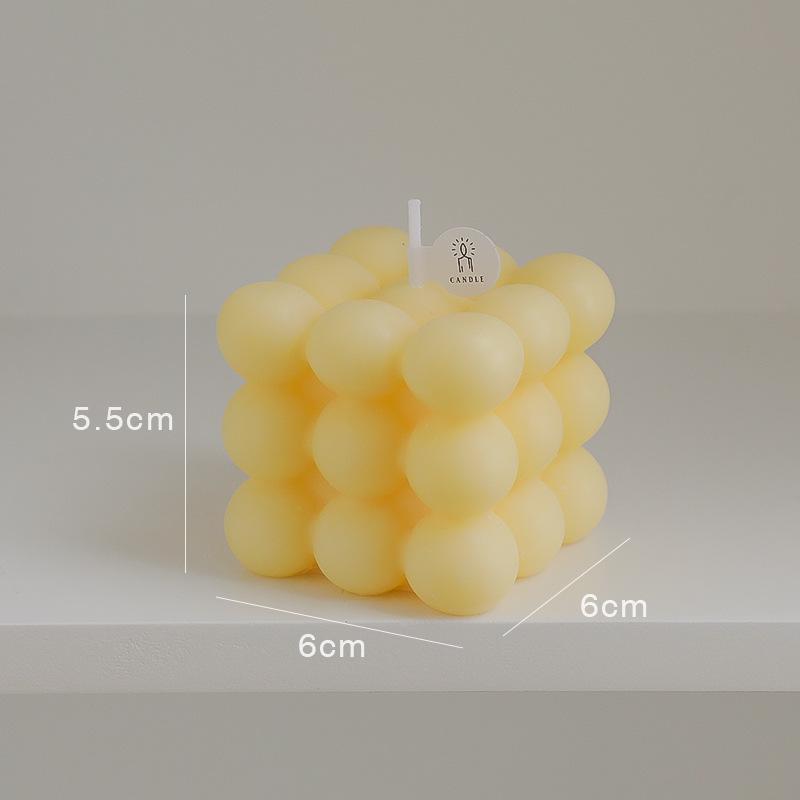 Handmade High-End Scented Cube Candle – Ideal for Atmosphere, Decor, Gifts, and Photography Props