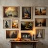 Halloween Druckbare Kunst Gruselige Galerie Wandkunst Druck Herbst Vintage Halloween Leinwand Poster Drucke Haus Wohnzimmer Dekor Geschenk
