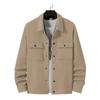 Men S Casual Loose Jacquard Shirt Jacket For Spring Autumn