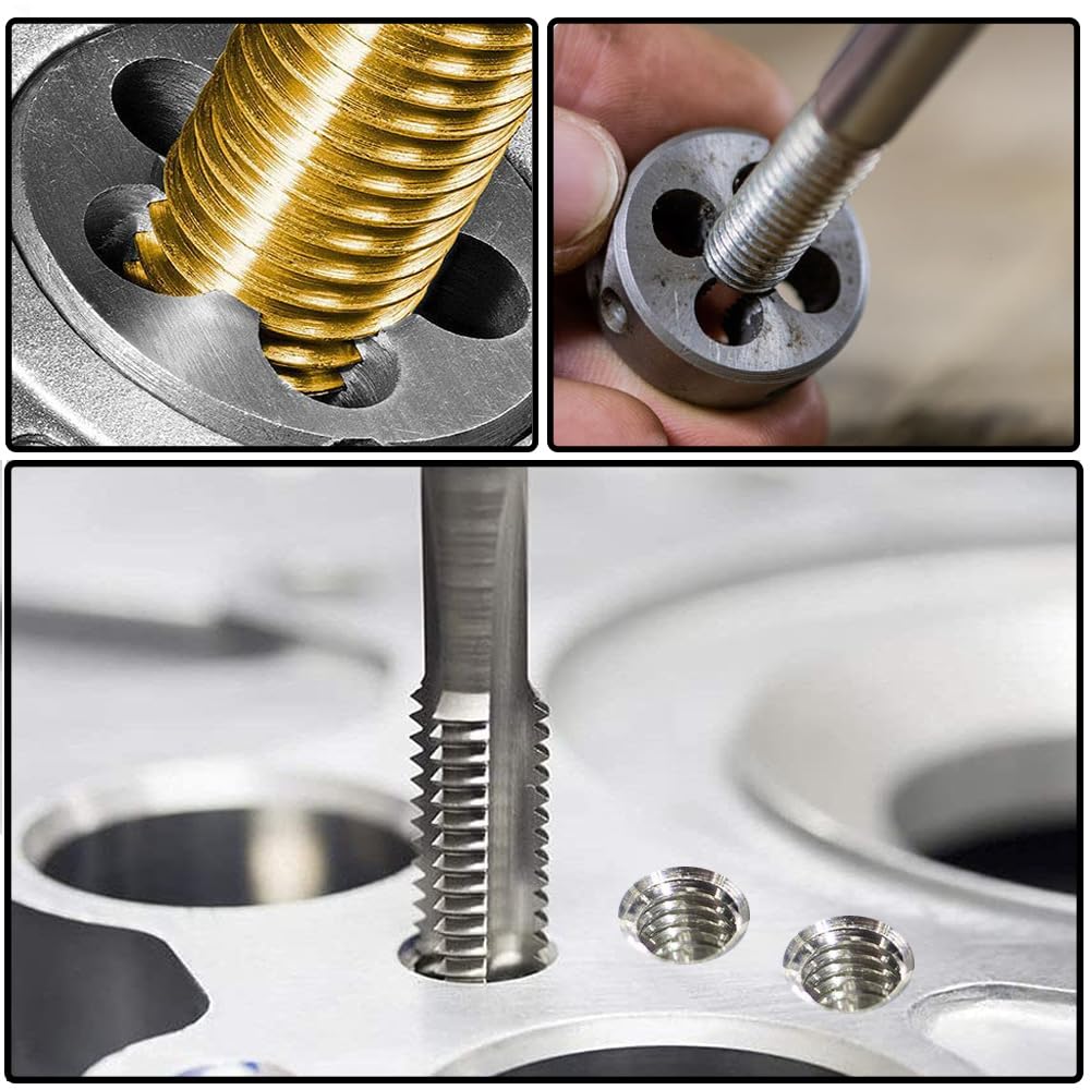 Saipor M12 x Tap and Die Set M12 x Thread Cutting Tap Die Thread Cutting Tap Die Set 1.25 1.25mm