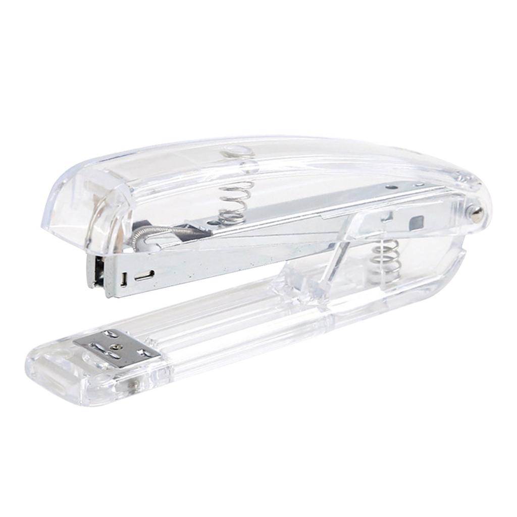 Stapler Minimalist Style Labor Saving Easy Stapling Comfortable Grip Acrylic Metal Handheld Stapler