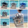 Solid Color Swimming Storage Pouch Transparent Travel Wash Bag Simple Beach Handbag  Summer