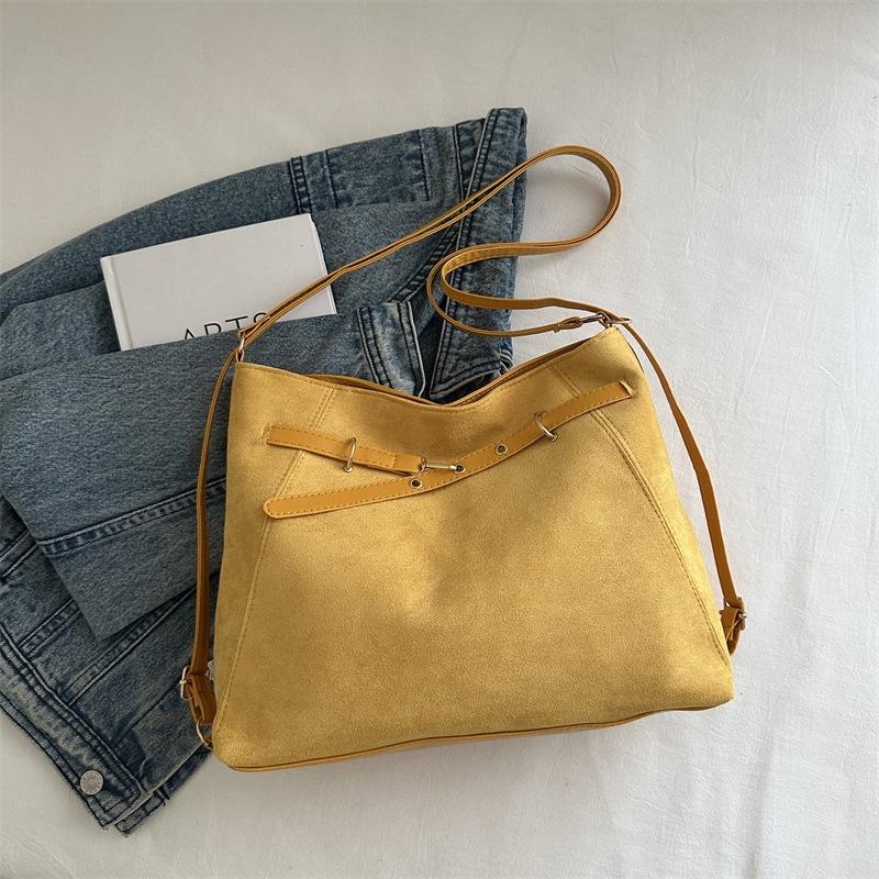 Herbst und Winter neue Retro-Tote-Bag mit großer Kapazität für Damen, lässig, einfach, für Pendler, Einzel-Schulter-, Doppel-Schulter-Umhängetasche