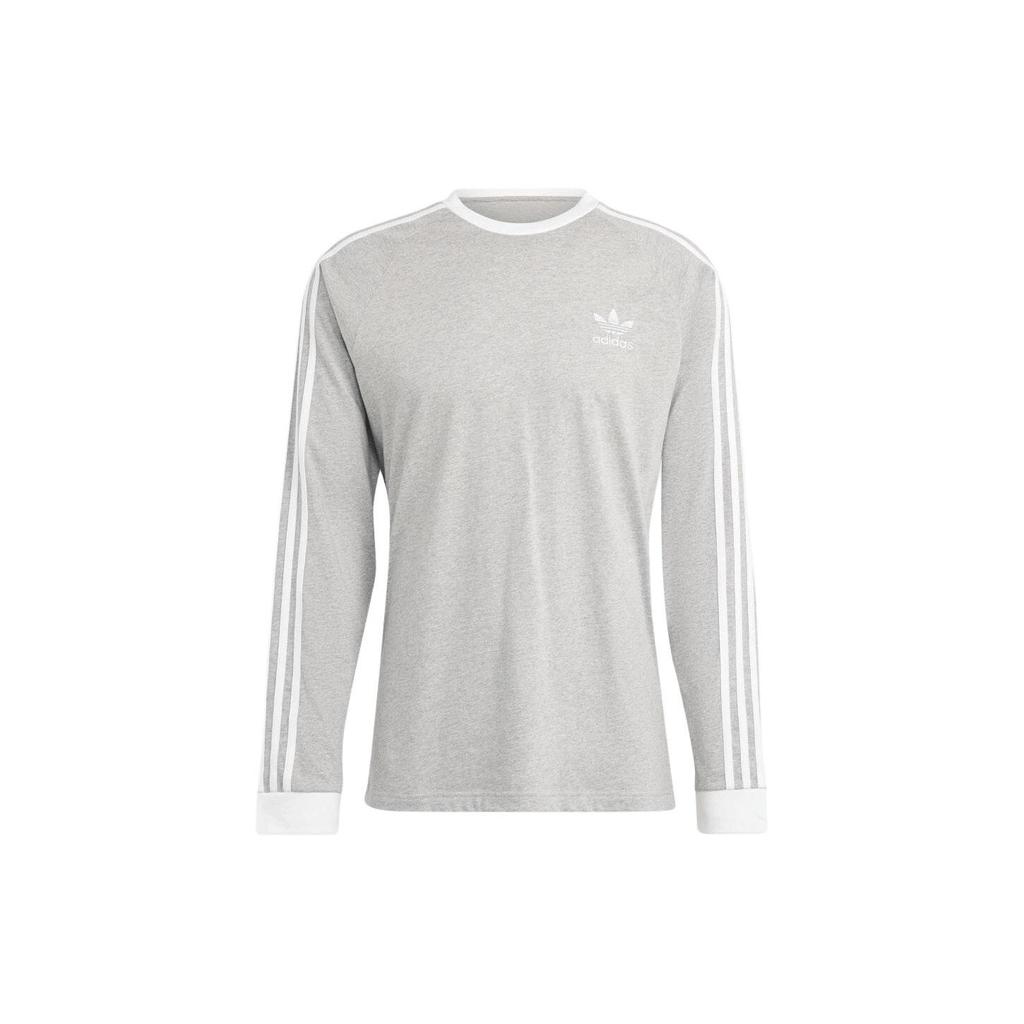 adidas Adicolor Classics 3-Streifen Langarm-T-Shirt Mittelgrau Melange Herren IM9429