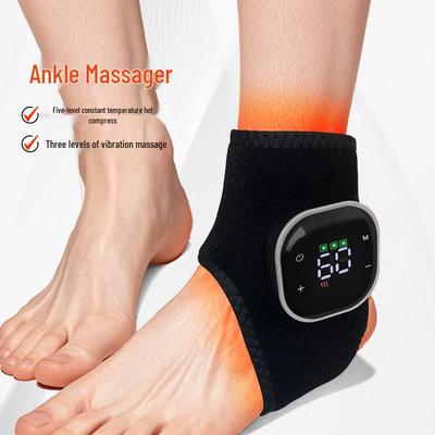 Electric Heated Vibration Foot & Ankle Massager with Hot Compress Therapy
