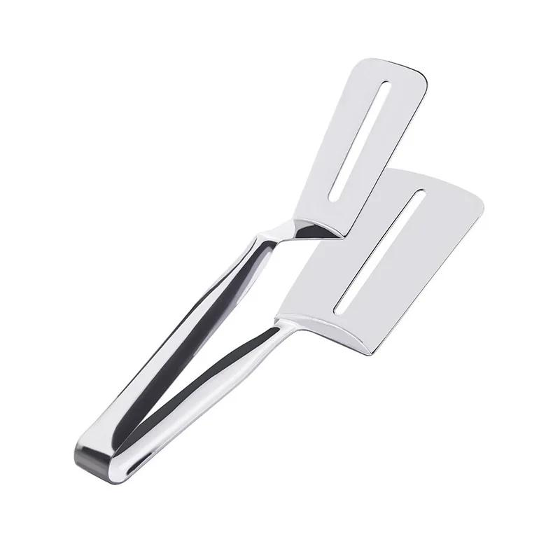 Stainless Steel Turner Tongs - Grill Spatula & Food Flipper for Steak BBQ Fish, Pancake Burger Flipper, Kitchen Cooking Tool