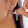 Skull Skeleton Earrings Hip Hop Imitation Human Bone Earrings Halloween Drop Earrings Halloween